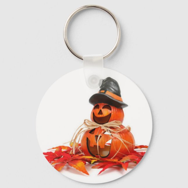 Kids Halloween Pumkins Key Ring (Front)