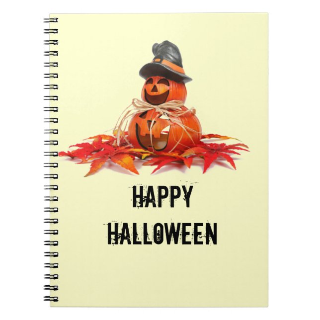 Kids Halloween Pumkins Spiral Notebook (Front)