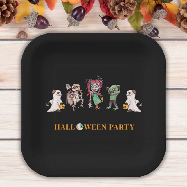 Kids halloween spooky Paper Plate (halloween paert paper plate )