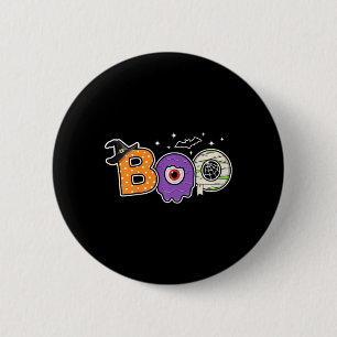 Kids Halloween Spooky Season Pumpkin Toddler Boys 6 Cm Round Badge