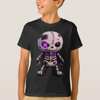 Kids' Halloween T-Shirt Skully Kawaii Skeleton