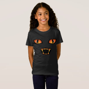 Kid's Halloween T-shirt Spooky Black Cat Kid's Tee