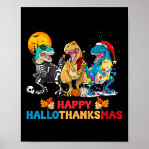 Kids Halloween Thanksgiving Christmas Happy Hallot Poster