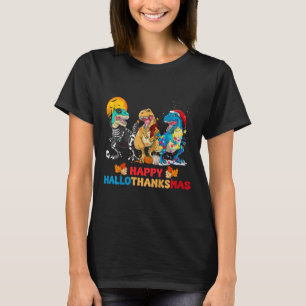 Kids Halloween Thanksgiving Christmas Happy Hallot T-Shirt