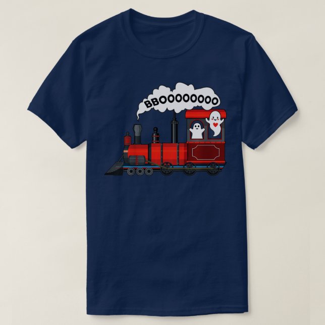 Kids Halloween Train Boo Funny Ghost Toddler Kid B T-Shirt (Design Front)