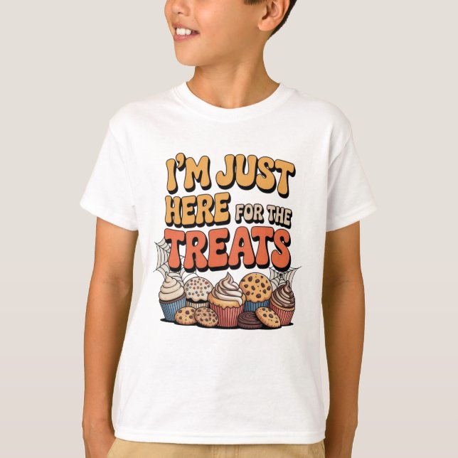 Kids Halloween Treats Retro Tee (Front)