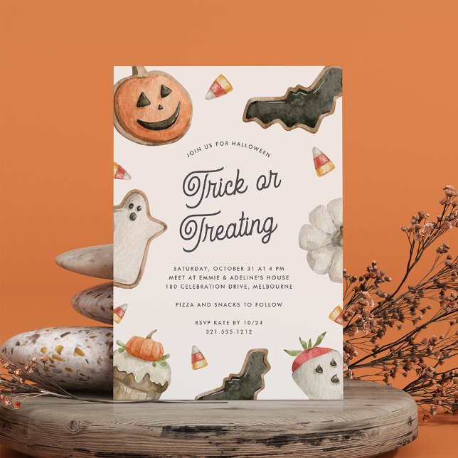 Kids Halloween Trick or Treating Party Invitation (Creator Uploaded)