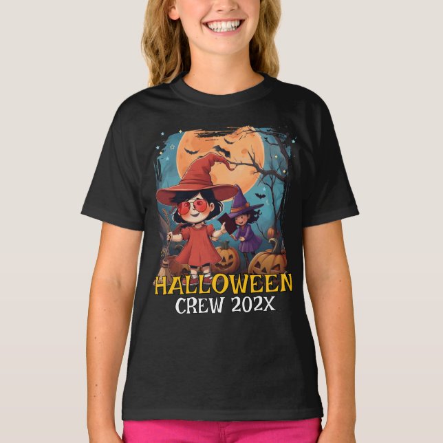 Kids Halloween Witches Group Costume Tee (Front)