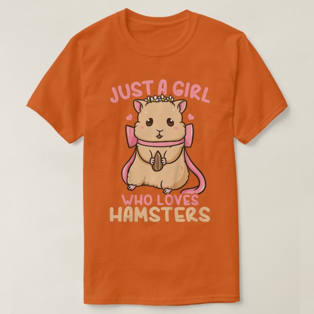 Kids Hamster Just A Girl Who Loves Hamsters T-Shirt (Design Front)