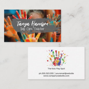 Kids Hand Painting Arts Crafts Business Card