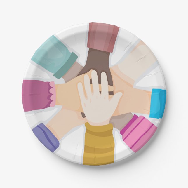 Kids Hands Paper Plates (Front)