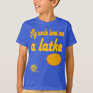 Kids' Hanukkah Shirt - "My uncle loves me a latke"