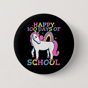 Kids Happy 100 Days Of School Girls 100th Day Of S 6 Cm Round Badge