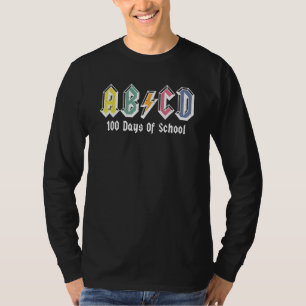Kids Happy 100 Days Of School Teacher ABCD Rock Gr T-Shirt