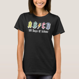 Kids Happy 100 Days Of School Teacher ABCD Rock Gr T-Shirt