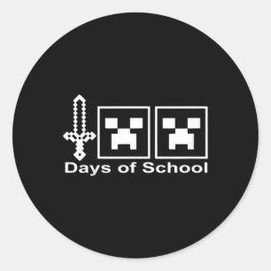 Kids Happy 100 Days of School Tee for Kids Classic Round Sticker
