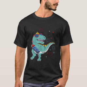 Kids Happy 4Th Of July Rex Dino Dinosaur Baby Todd T-Shirt