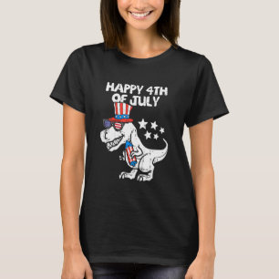 Kids Happy 4th Of July Rex Dino Dinosaur Baby Todd T-Shirt