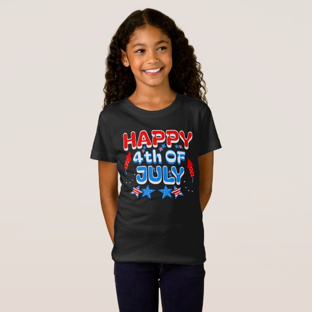 Kids happy 4th of July T-Shirt (Front Full)
