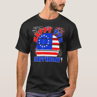 Kids Happy 7th Birthday On 4th Of July Vintage 13  T-Shirt