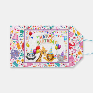 Kids Happy Birthday Fun Gift Tags