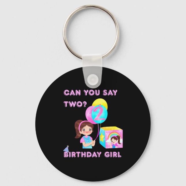 Kids Happy Birthday  Key Ring (Front)