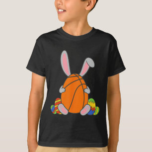 Kids Happy Easter Bysketbyll Bunny Ears Fun Egg Bo T-Shirt