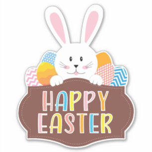 Kid's Happy Easter Colorful Eggs & Bunny