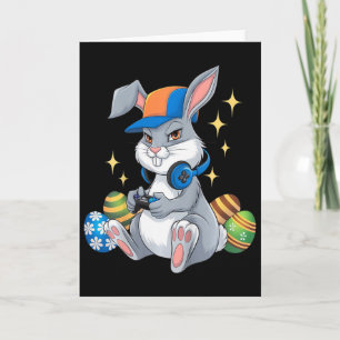 Kids Happy Easter Day Video Game Bunny Eggs Gaming Card