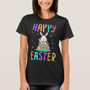 Kids Happy Easter Rabbit With Bunny Ears Egg Boys T-Shirt