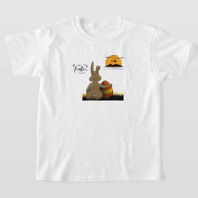 Kids Happy Easter T-Shirt (Laydown)