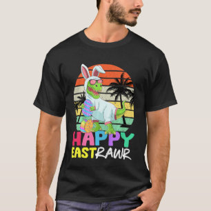 Kids Happy Eastrawr T Rex Easter Bunny Dinosaur Eg T-Shirt