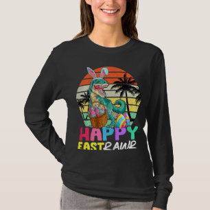 Kids Happy Eastrawr T Rex Easter Bunny Dinosaur Eg T-Shirt
