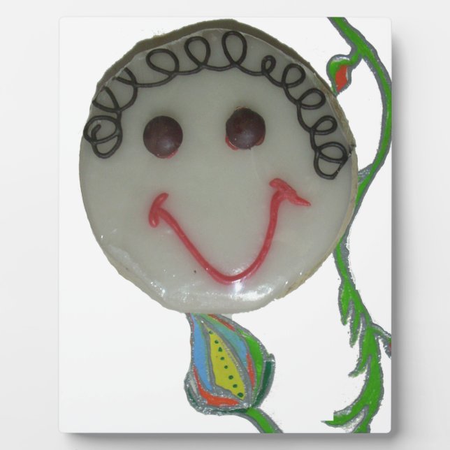 Kids Happy Face Hakuna Matata Friendly Vine.png Plaque (Front)