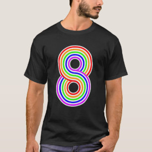Kids Happy Family Clothing Rainbow 8Th Birthday Nu T-Shirt