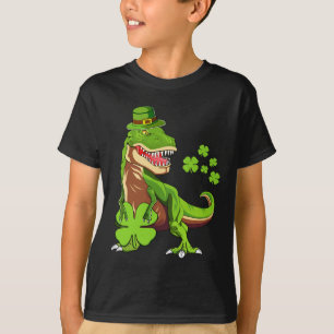 Kids Happy St Pat Trex Day Dino St Patricks Day Bo T-Shirt