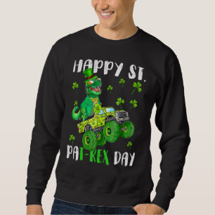 Kids Happy St Pat Trex Day Dino St Patricks Day To Sweatshirt