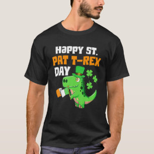 Kids Happy St Pat Trex Day Dinosaur St Patricks Da T-Shirt