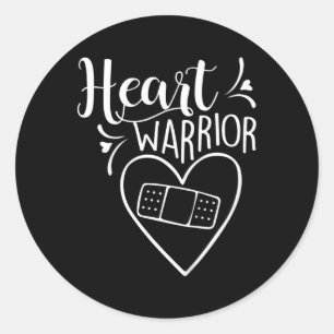 Kids Heart Warrior Chd Awareness Present Congenita Classic Round Sticker