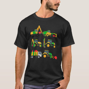 Kids Heavy Equipment Valentines Day Cute V Day Exc T-Shirt