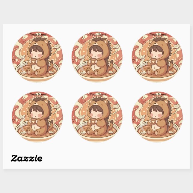 Kids Hedgehog School Sticker Sheet (Sheet)