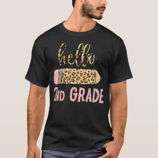 Kids Hello 2nd Grade Here I Come Pencil Back To Sc T-Shirt