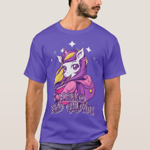 Kids Hello 3rd Grade Unicorn Student Back to Schoo T-Shirt