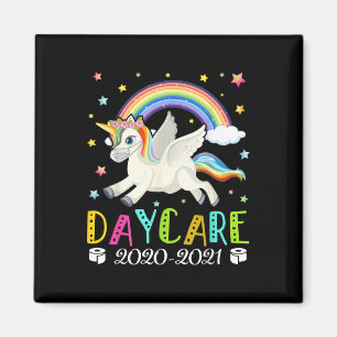 Kids Hello Daycare 2020 Quarantine Cute Unicorn  Magnet