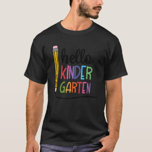 Kids Hello Kindergarten Back To School Teacher Tod T-Shirt
