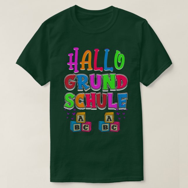 Kids Hello primary school beginners, kindergarten, T-Shirt (Design Front)