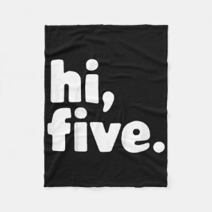 Kids Hi Five 5th Birthday Party 5 Years Old  Fleece Blanket