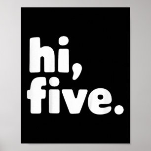 Kids Hi Five 5th Birthday Party 5 Years Old  Poster