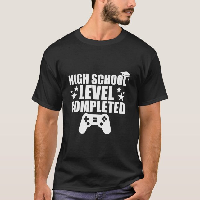 Kids High School Level Completed! High School Game T-Shirt (Front)