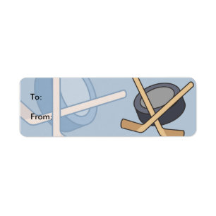 Kids Hockey Gift Tag Labels